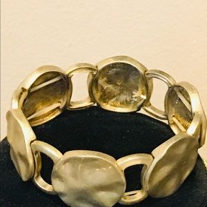 Gold Hammered Bracelet